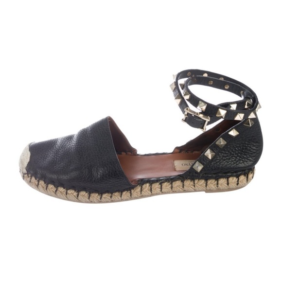 Valentino Rockstud Leather Espadrilles - Picture 2 of 5